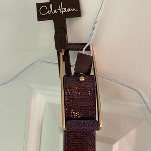 Cole Haan purple leather belt